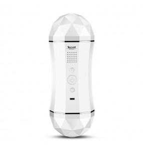 Secwell International - Electrical Moaning Interactive Double-Hole Vibrator Masturbator Cup (Chargeable - Vaginal + Oral)